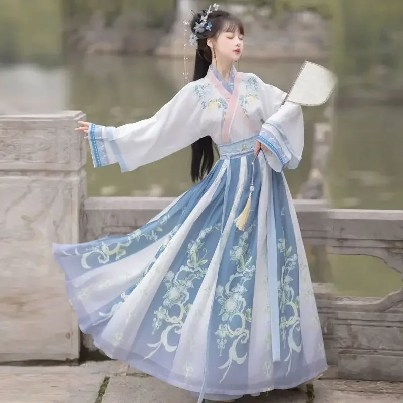 Origineel Ontwerp Verbeterde Hanfu Women Tang Chinese Traditionele Kledingsets Prestatiekostuum Ханьфу هانفم Vestidos Para Mujer