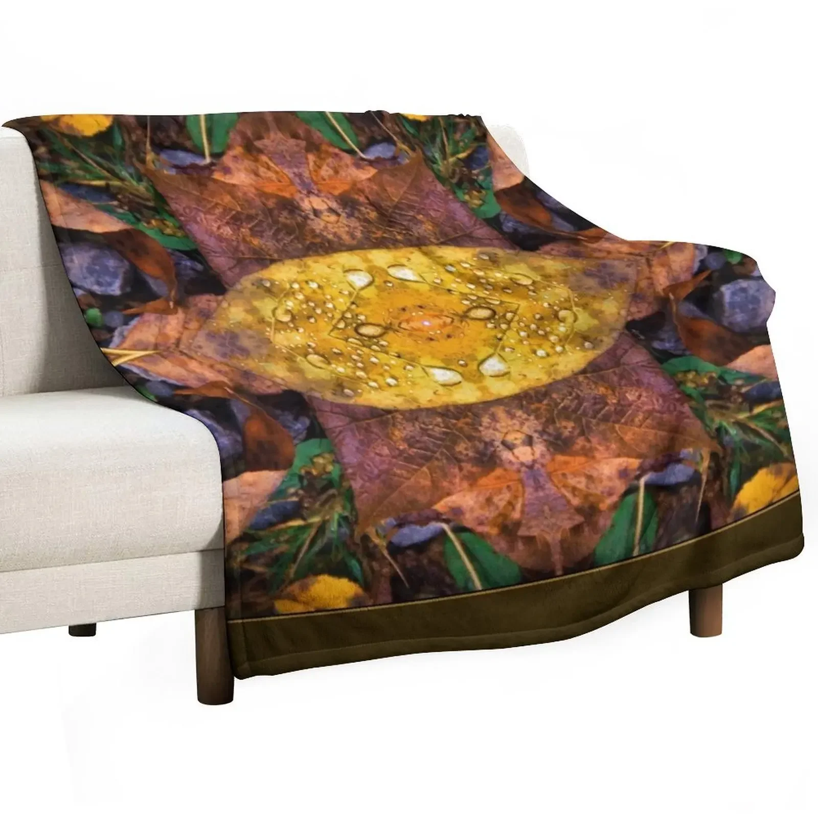 

Native Leaf Rain Collage, Nature Abstract Throw Blanket christmas decoration manga Personalized Gift Sleeping Bag Blankets