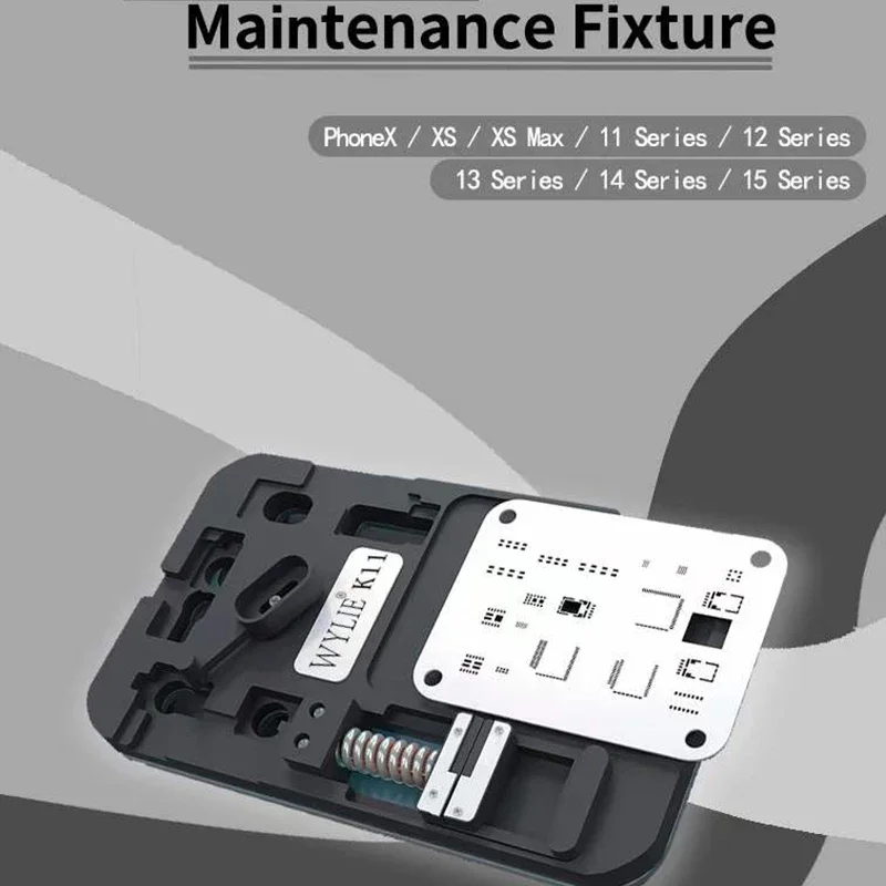 WYLIE K11 Face ID Dot Matrix Calibrator Chip Solder True Tone Maintenance BGA Reballing Stencil Fixture For iPhone X~15 Pro Max