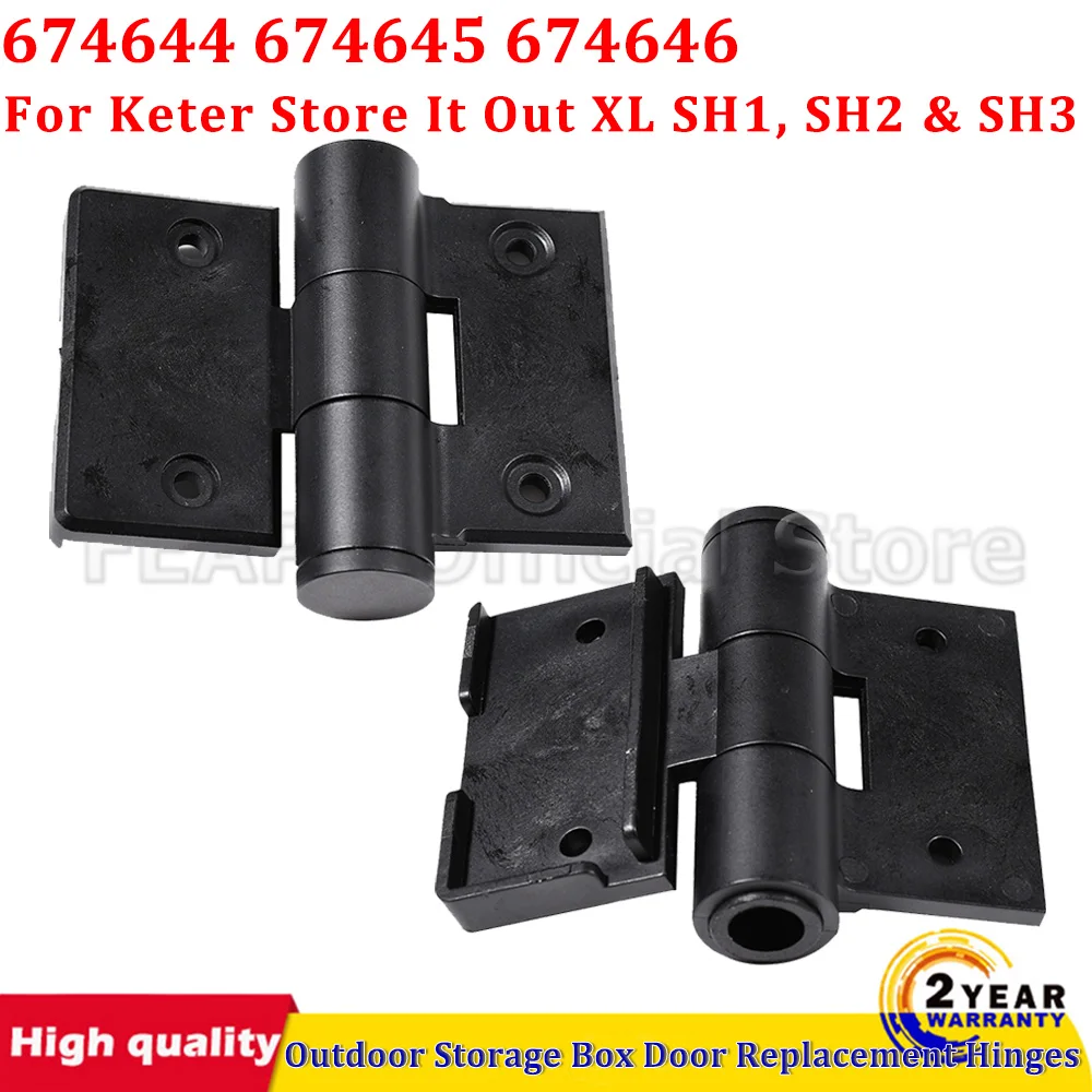 

2pcs Outdoor Storage Box Door Replacement Hinges For Keter Store It Out XL SH1, SH2 & SH3 SH1 674644 / SH2 674645 / SH3 674646