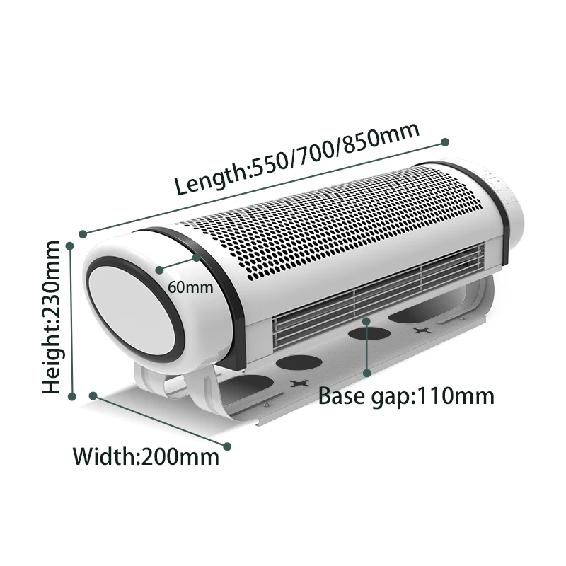 RV Smart New Products Voice And Remote Control Purification Bladeless Fan Convection Wall Mount Fan