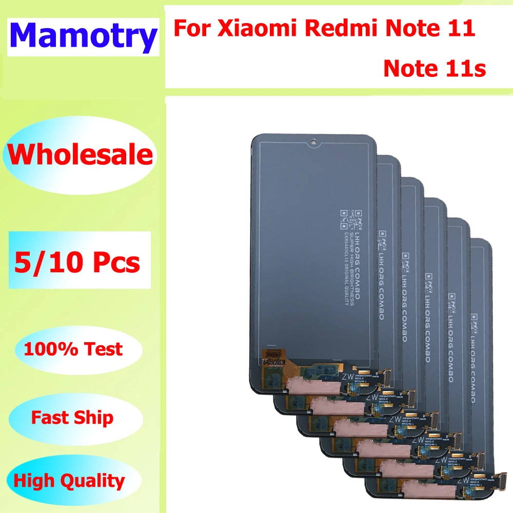 Wholesale 5/10 pieces / Lot For Xiaomi Redmi Note 11 Screen Lcd Display with Touch Assembly For Note 11S
