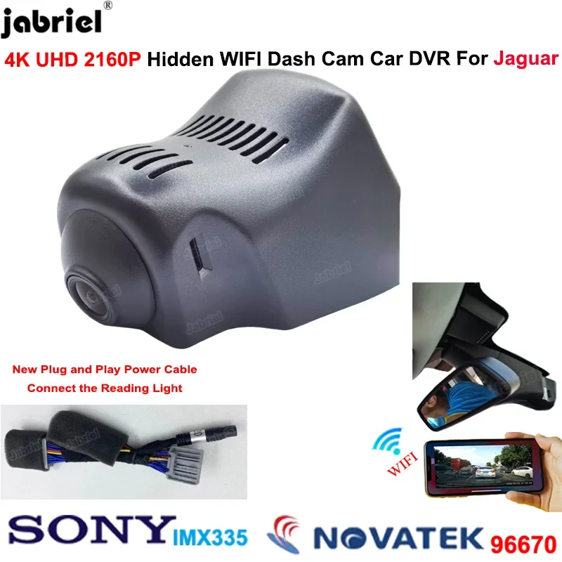 New 4K Dash Cam 2160P Wifi Car Dvr Cameras Video Recorder For Jaguar XJ XJR 2016 2017 for Jaguar F-Type 2014 2015 2016 2017 2018