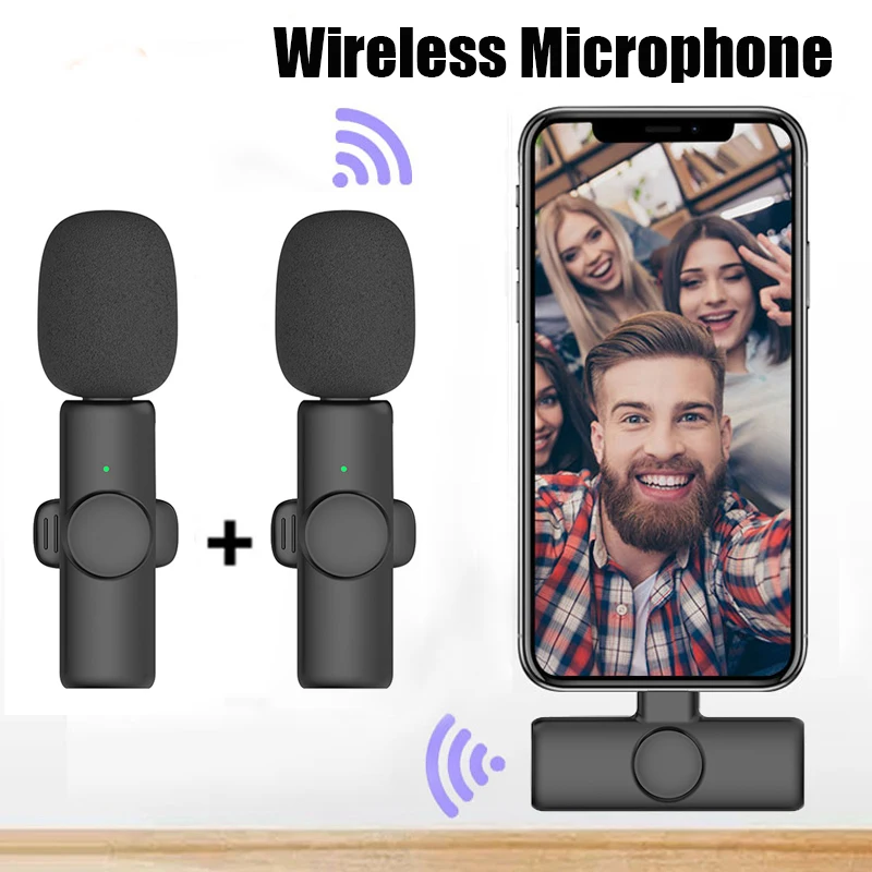 Xiaomi Portable Wireless Lavalier Microphone Audio Video Recording Mini Microphone for iPhone Laptop Android Live Gaming Mic
