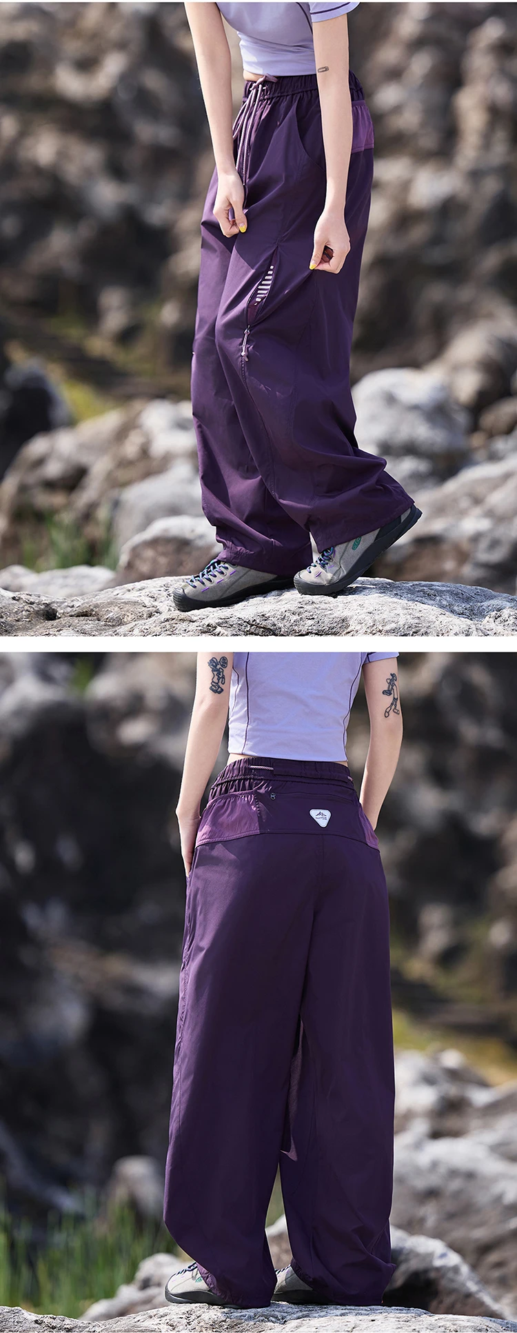 Unisex Outdoor-Wanderhose – Schnell trocknende, locker sitzende Hose mit Kordelzug in der Taille für Camping und Trekking – Detail 13