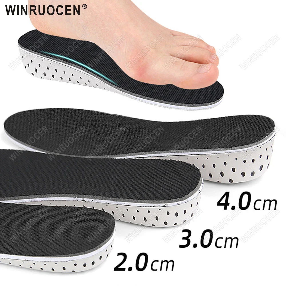 1 Pair 2/3/4/5CM Height Increase Insole Inserts for Arch Support Height Invisiable Height Lift Orthopedic Insoles Men Women