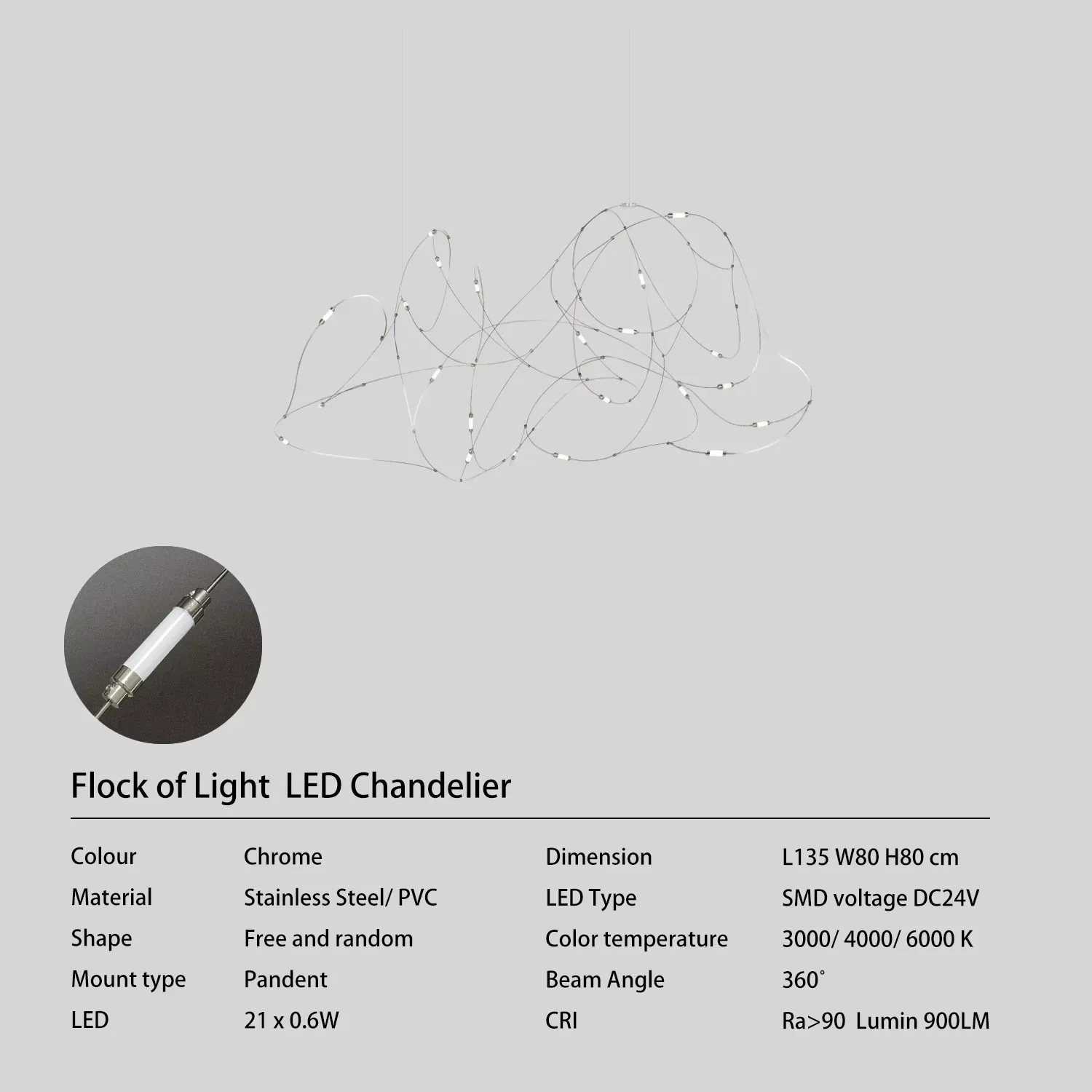 Moooi Flock vuurvlieg kroonluchter designer minimalistische kroonluchter voor keuken hangende led-verlichting luxe hangende eetkamerverlichting