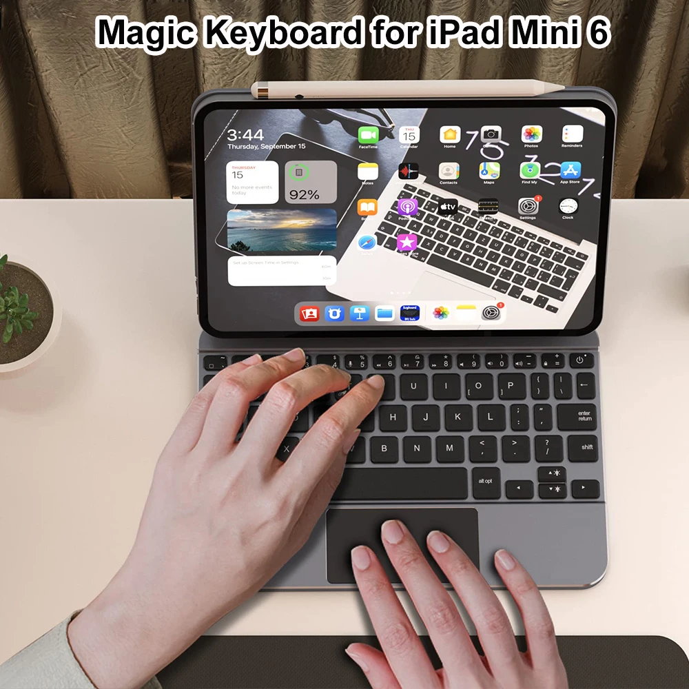 

Magnetic Case For iPad Mini 6 Magic Keyboard Floating Cantilever Stand Case For iPad Mini6 6th 2021 Generation Trackpad Keyboard