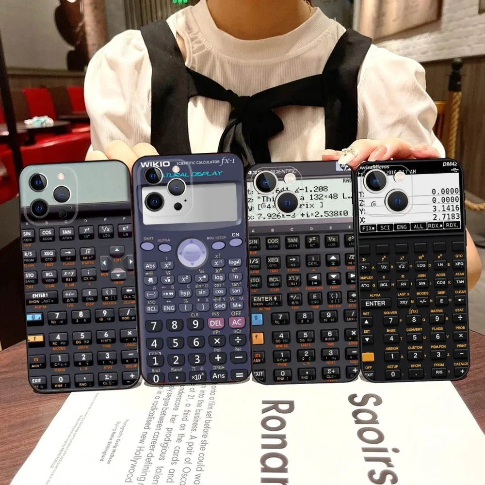 

Retro Calculator Phone Case For iPhone 16,15,14,13,12,11,Pro,X,XS,Max,XR,Plus,Mini Black Soft Silicone Case