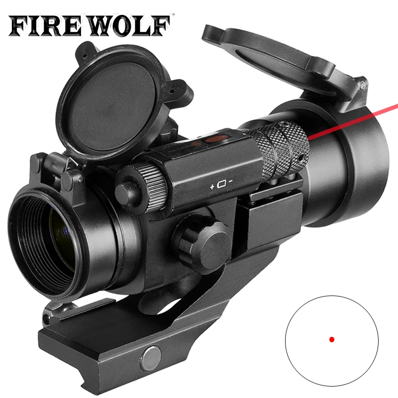 Fire Wolf Rood Groen Dot Riflescopes 1X32 Mm Waarneming Telescope Tactical Laser Gun Sight Scope Voor Picatinny Rail Rifle