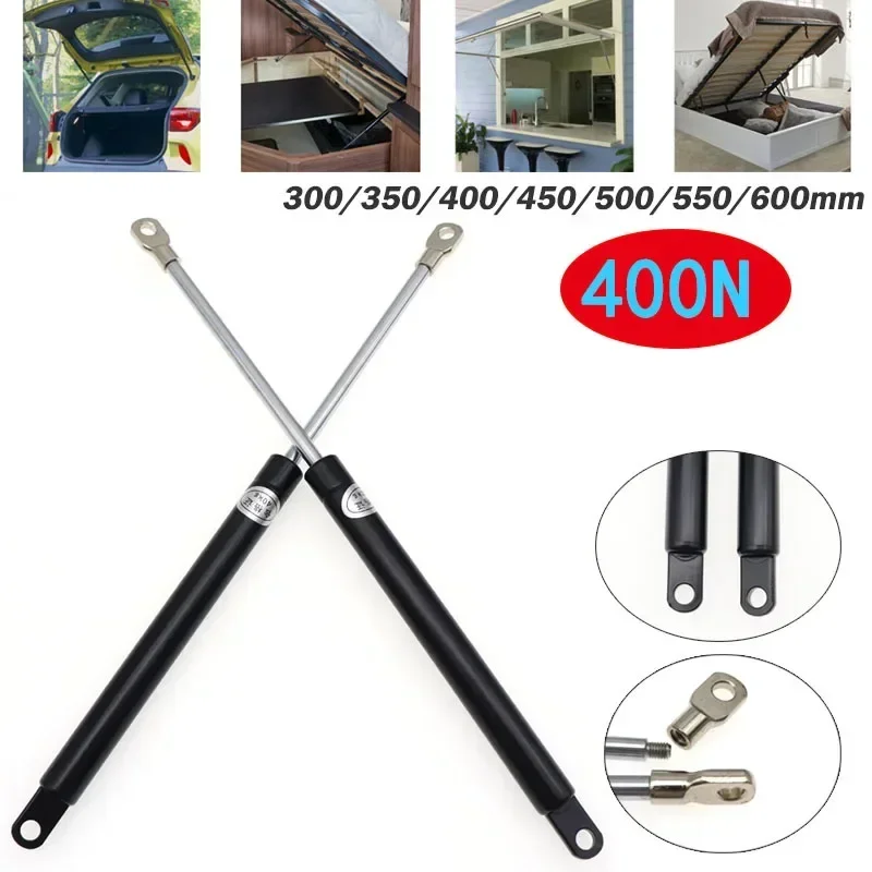 2pcs 300-600mm 400N Car Gas Struts Bonnet Hood Trunk Tailgate Shock Lift Strut Support Bar Gas Spring Bus Bed Truck Boat Window