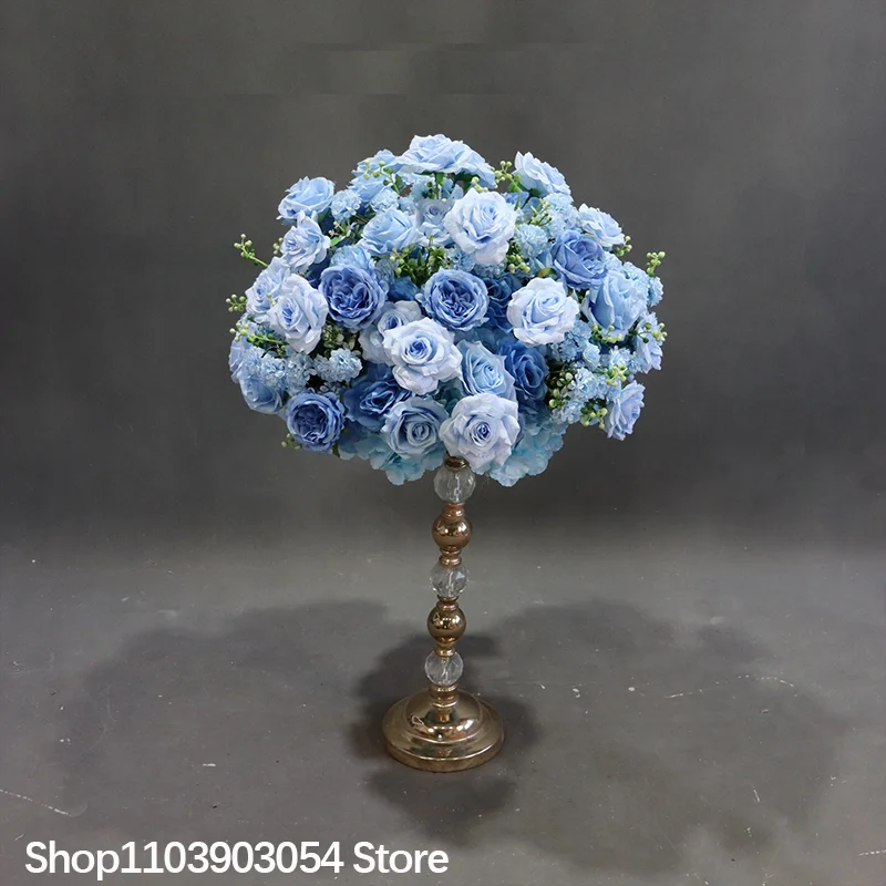 Weiße Rosen-Kunstblumen-Läufer, Hochzeits-Hintergrund-Dekoration, Blumenball-Arrangement, Blumenreihe, Dekorationsartikel für Bankette, Partys und Events – Detail 7