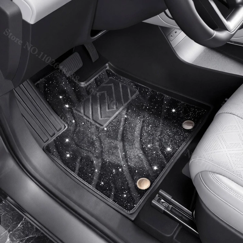 For BYD Yuan Up Pro Atto 2 2025 2026 Starry Sky Carpet-Car Foot Mat Front Rear Five Seat Full Set Full Surround Velvet Foot Mat