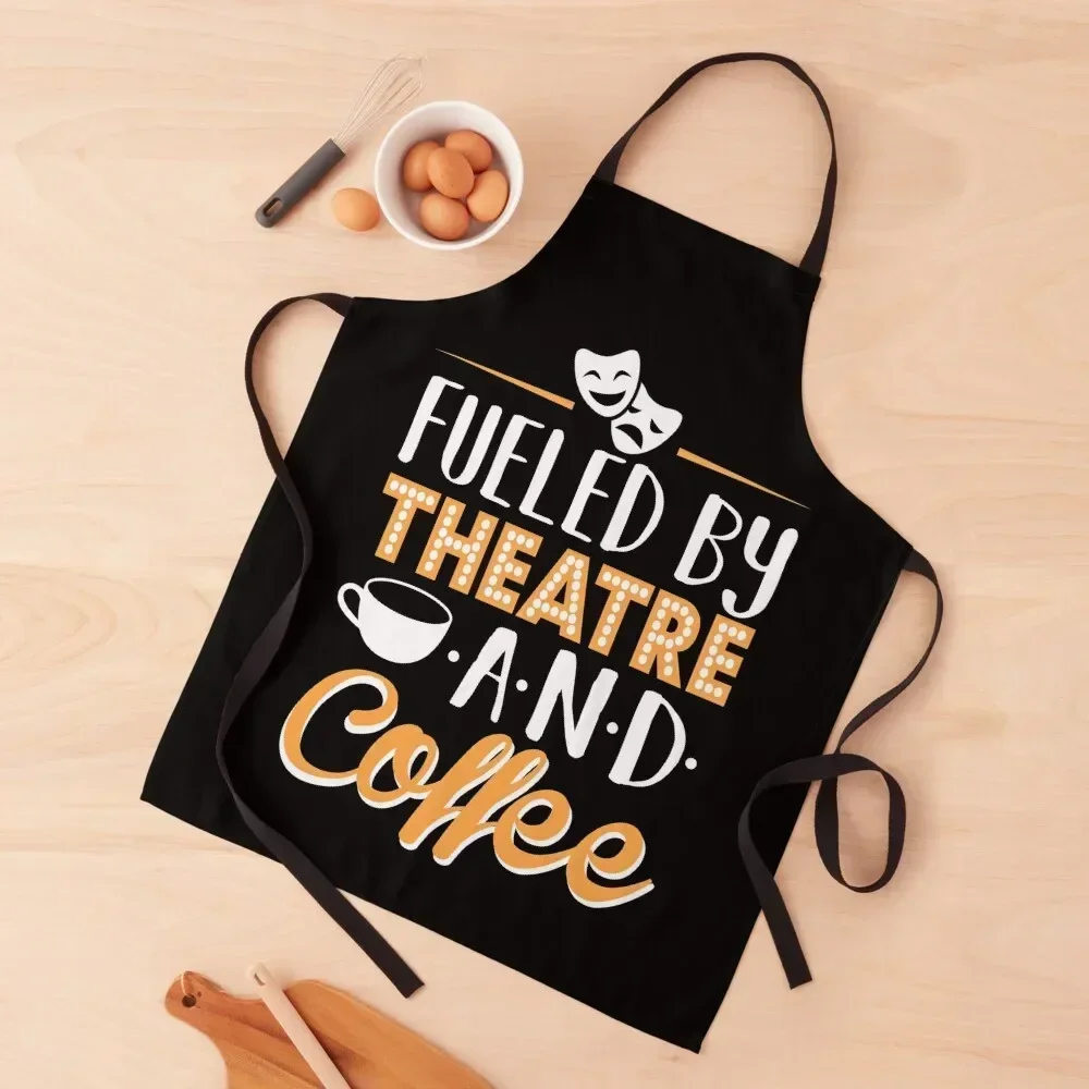 

Fueled by Theatre and Coffee Apron Kitchen For Man kitchen clothes Apron