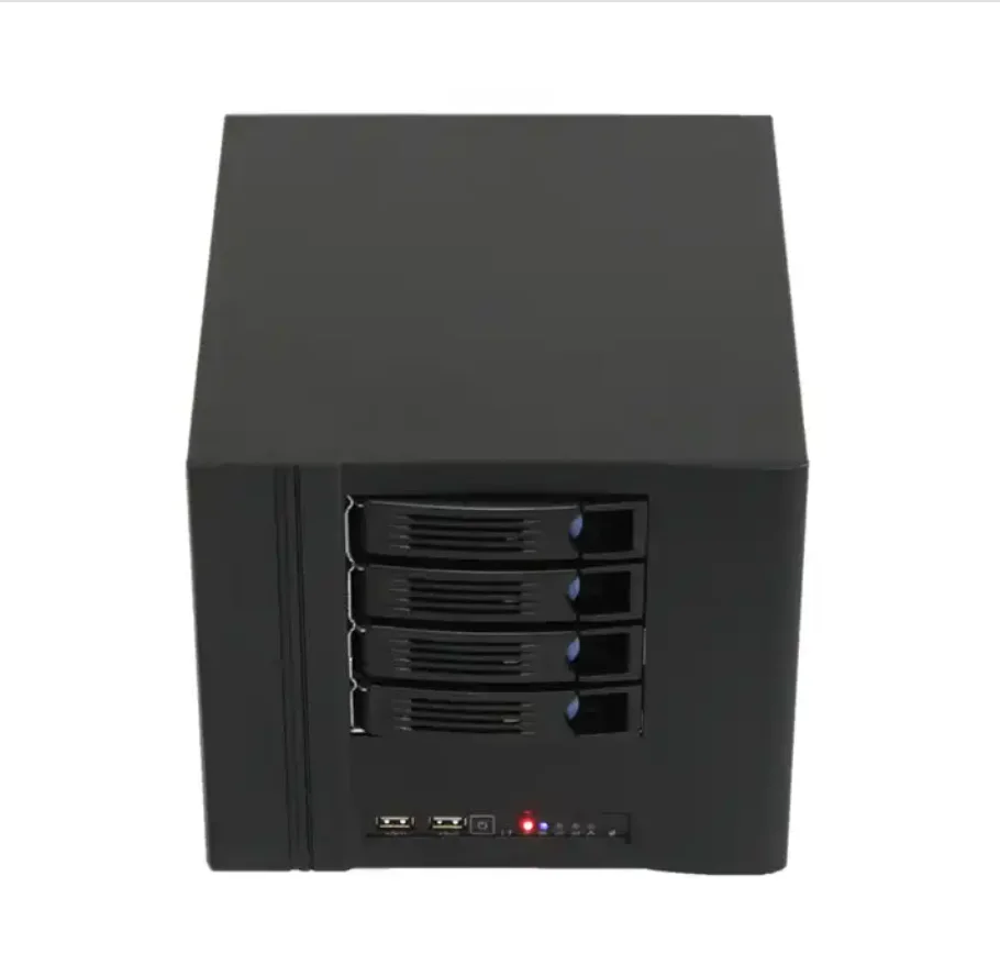 Large Storage 4-Bay NAS Server Case with Hot Swap FLEX PSU and Fan Mini-ITX Stock Status for HTPC