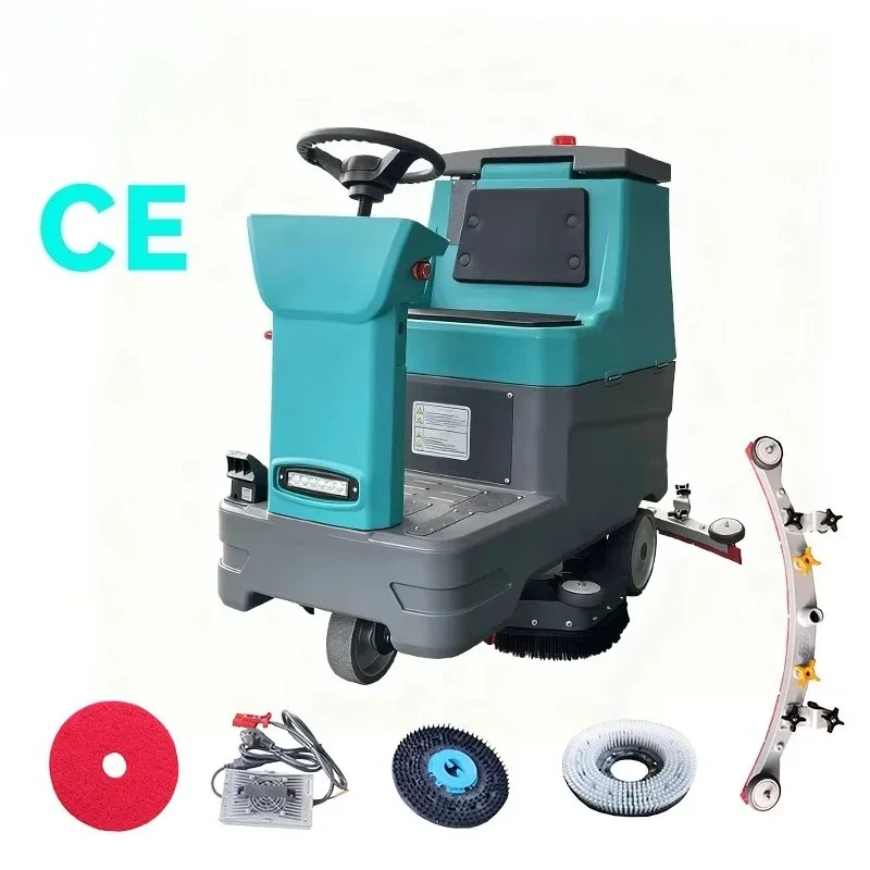 

Commercial Electric Ride-on Floor Scrubber High Efficiency 3-Hour Working Time Large Water Tank for Burnishing