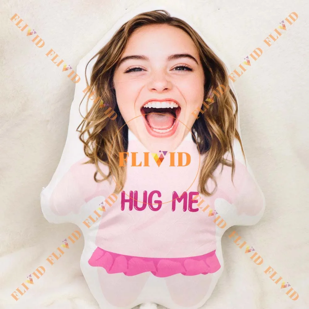 

Custom 3D Girl Boy Hug Me Pillow,Christmas Personalized Portrait Double Sided Printed Throw Pillow Cushion,Funny Home Decor Gift