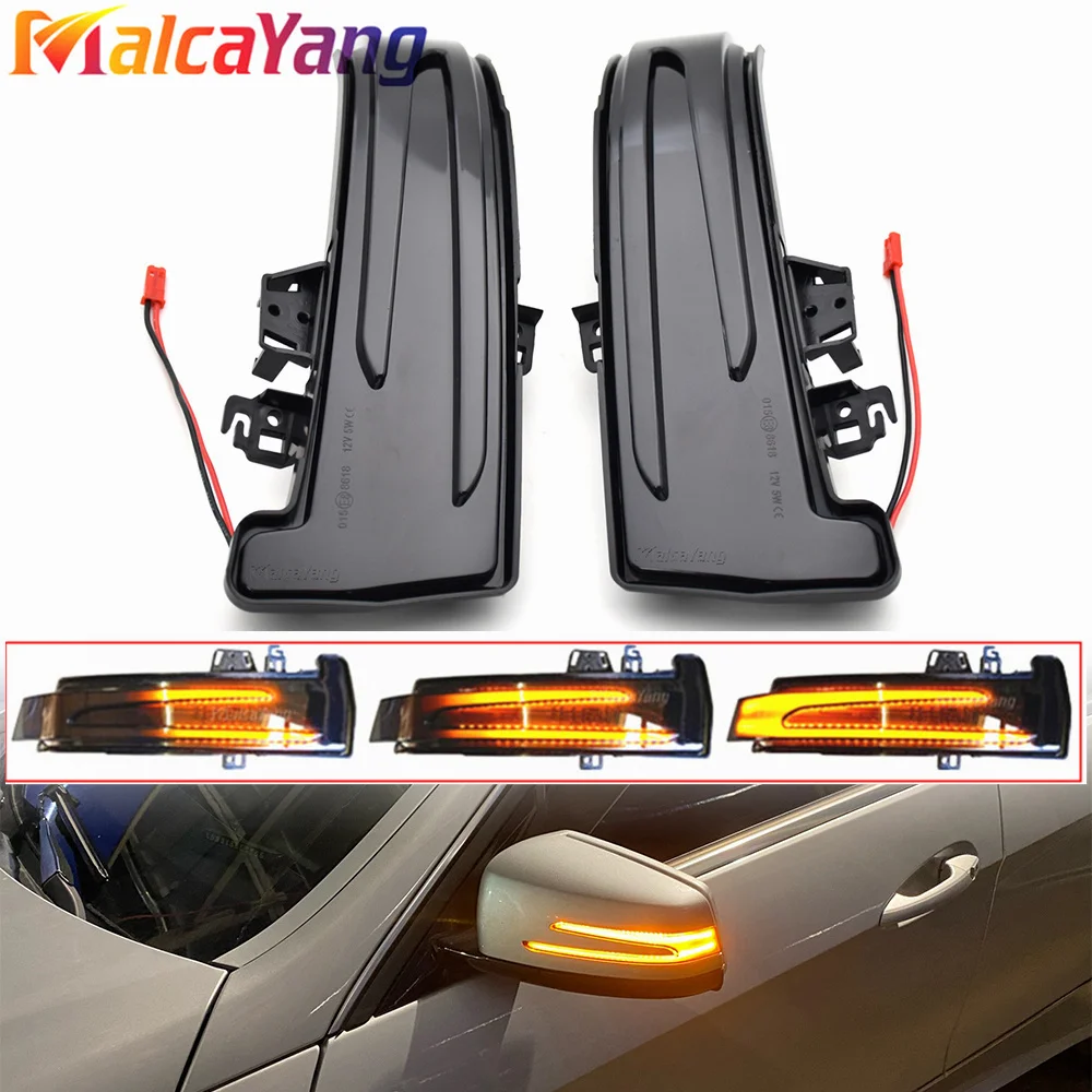 

For Mercedes Benz W204 CLA A B C E S GLA GLK CLS W176 W212 2Pieces Quality LED Direction Indicator Signal Lens Dynamic Blinker