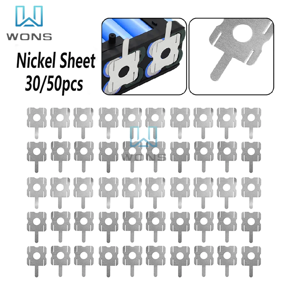 

30/50Pcs 4S Lithium Battery Pack Replace Spot Welding Nickel Plate Plating Nickle Sheet U-shaped Strap Sheets Welding Soldering