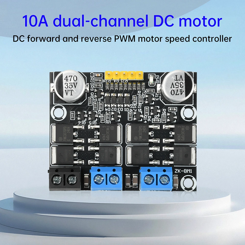

DC 3-18V Dual Dual DC Motor Drive Module Forward and Reverse PWM Motor Speed Controller Support Low Voltage High Current