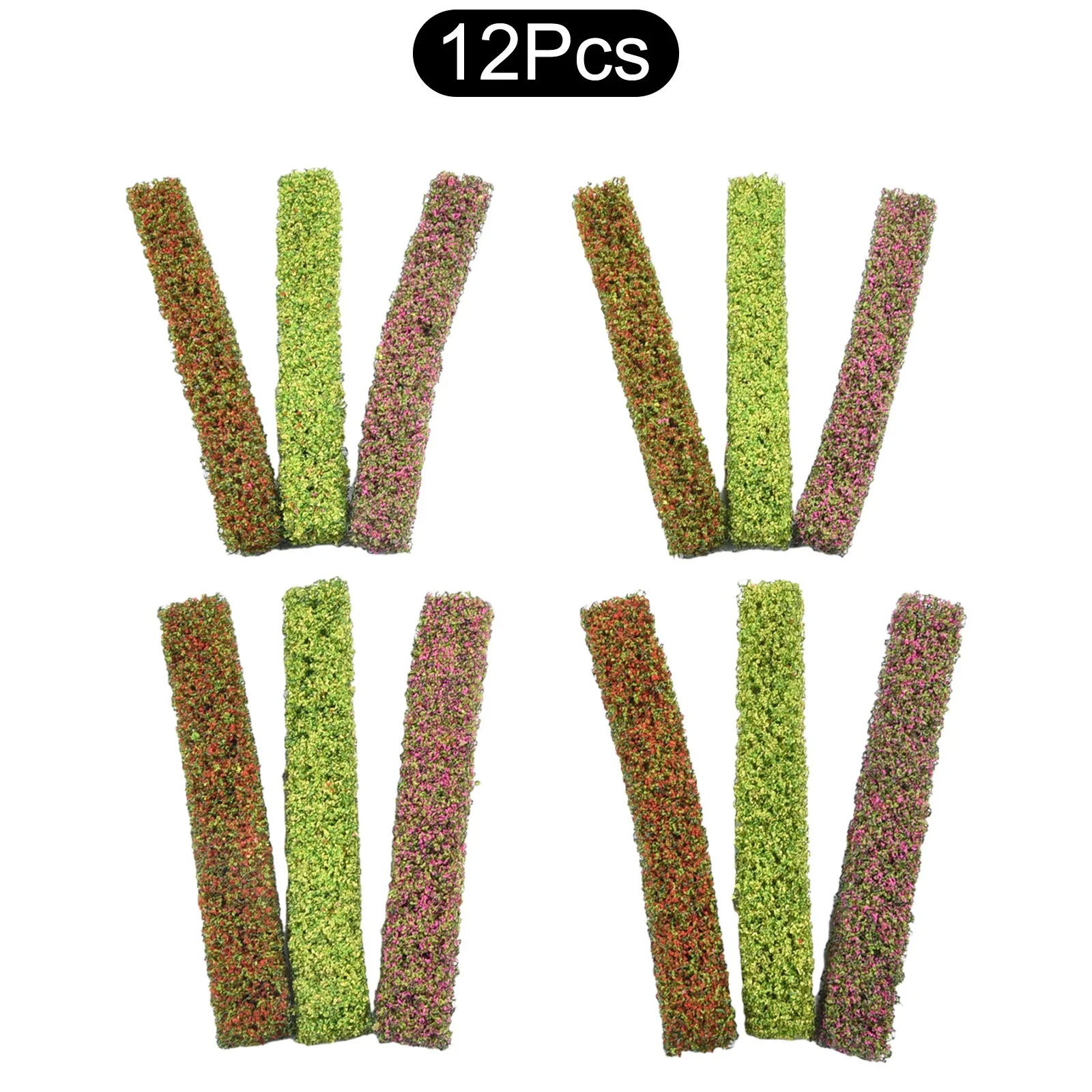 Grass Tufts Shrub Strips DIY Miniature Sand Table Model Simulation Static 12pcs Architectural Building Brand New