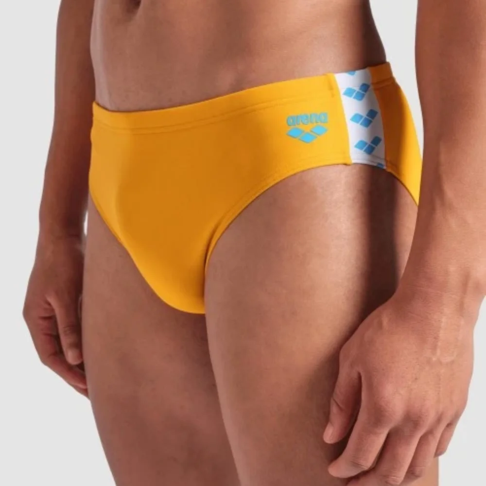 Men's sexy designer swim trunks, padded swim briefs, low-rise men's swim trunks, patchwork color boxers, great summer sale