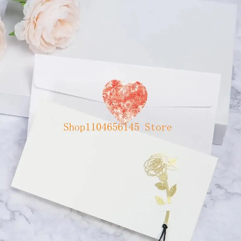 5ASD auto-adhésif autocollant Valentin Sticker Gift Gift Sticker Étiquette décorative Autocollant Love Sticker Heart Sticker