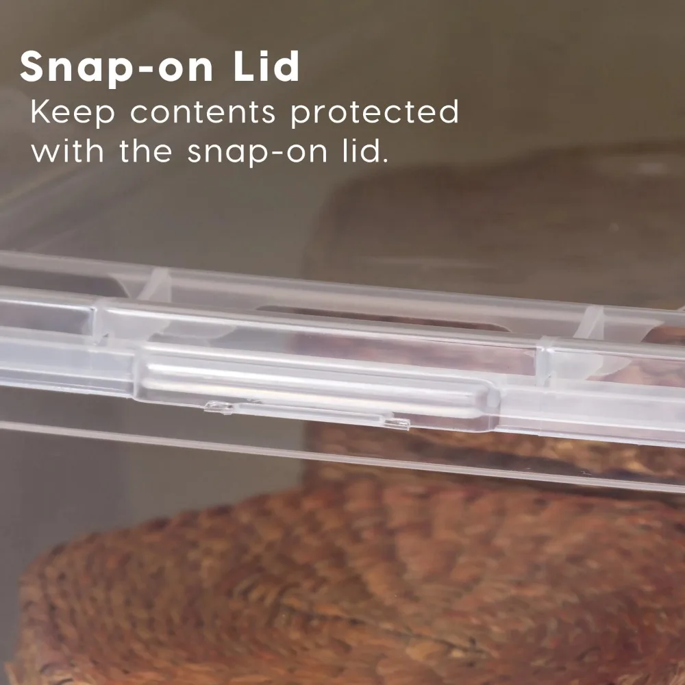 Inspired Essentials 5 Qt. Plastic Storage Bins with Lids, Stackable Storage Containers, Totes, 20Pk