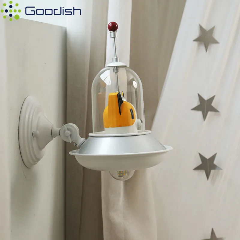 โคมไฟติดผนัง LED รูปทรงยูเอฟโอ สไตล์นอร์ดิก โมเดิร์น สร้างสรรค์ เหมาะสำหรับเด็ก ตกแต่งบ้าน ห้องนอน ทางเดิน บาร์ ห้องรับประทานอาหาร