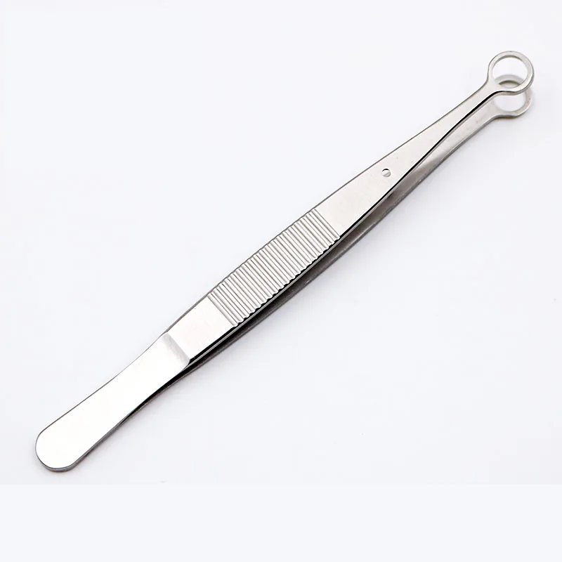 Beauty High Quality Stainless Steel 12cm Flocking Fine Tissue Tissue Flocking 0.3mm Straight Elbow