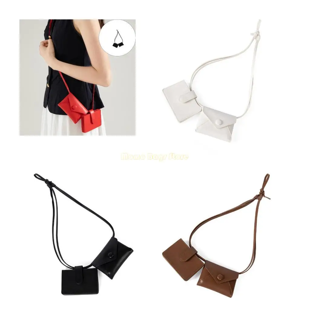 

X90D Crossbody Shoulder Bag Handbags Small Coin Wallet Detachable Duals Coin Purse Card Holder Fanny Pack Gift