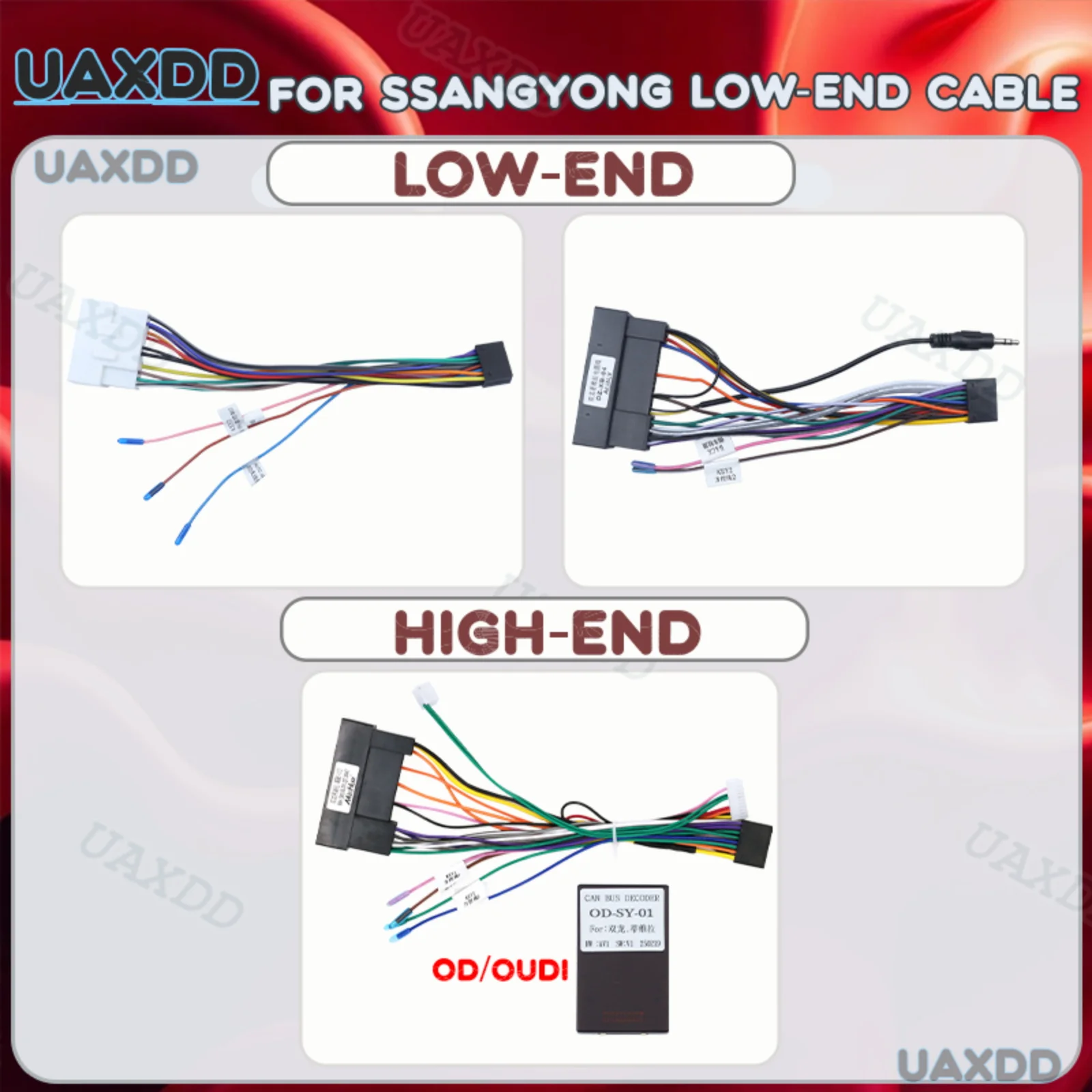 Automotive Accessories Lead Flex Current Line Cord UAXDD Decoder Harness CD Car FOR SsangYong Tivolan Cable Canbus Wire Electric