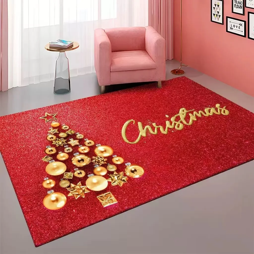 

VIKAMA Extra Large Plush Xmas Carpet Warm Festive Mat, Acrylic Wool-Like Cozy Living Room Decor Home Decor