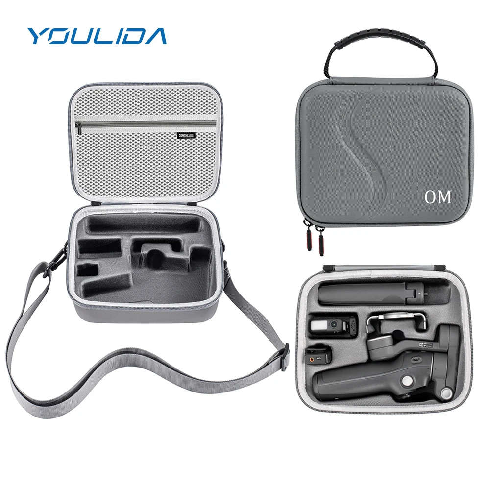 

OM7 Portable Storage Bag for DJI Osmo Mobile 7 / 7Pro Handheld Stabilizer Accessory Carrying Case PU Travel Shoulder Bag Handbag