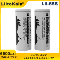 LiitoKala LII-65S 3.2V 32700 6500mAh LiFePO4 Battery 20A Continuous Discharge Maximum 55A High Power Batteries