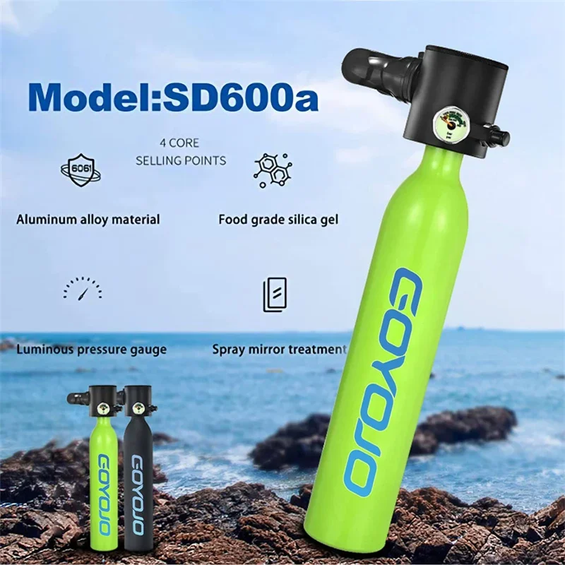 GOYOJO 0.5L Mini Scuba Cylinder Tank Diving Scuba 5-10 Minutes 2025 Underwater Breathing Equipment New Portable Oxygen Kit Lung