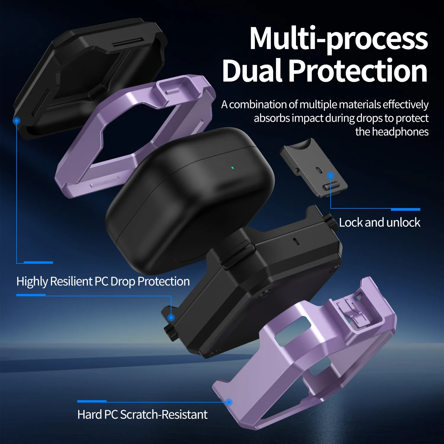 

Case for Samsung Buds4/buds4Pro,Shockproof Wireless Earbuds Cover with Carabiner, Full Body Protection, Protective Covers Sleeve