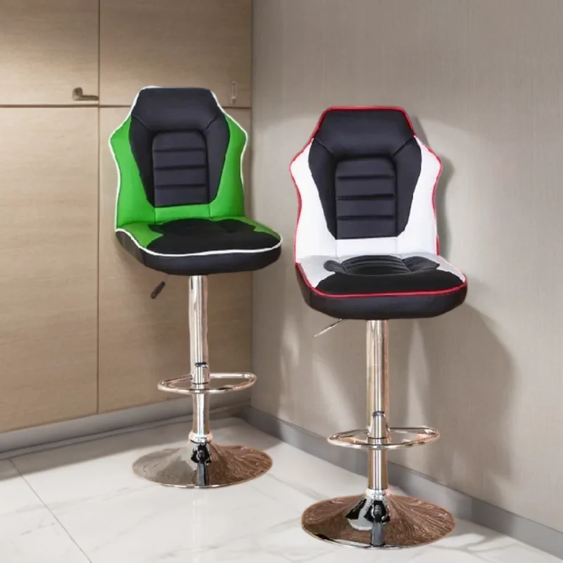 

Mid-century Chair Nordic Chaise Design High Swivel Bar Stool Manicure Breakfast Plastic Stools Luxury Backrest Furniture Modern