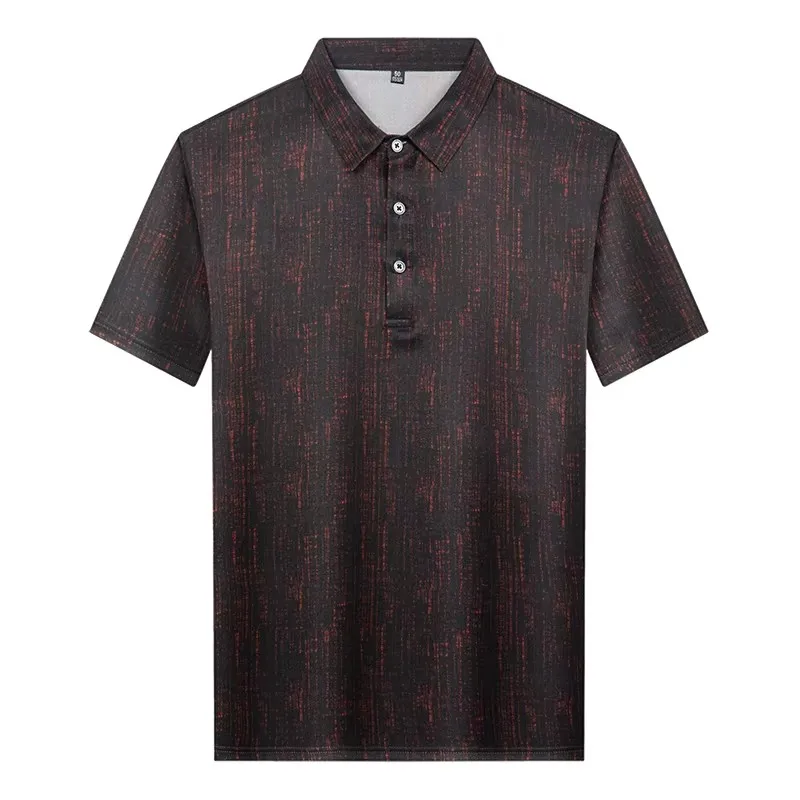 

Smooth And Cool Silk Polo Shirts For Men Short Sleeve Breathable Summer Quality Skin-Friendly Casual Easy Care Camisas De Hombre