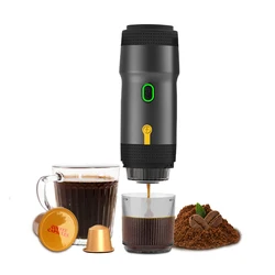 Cafetera de cápsulas de café expreso totalmente automática portátil para cápsulas grandes y pequeñas de cafetera eléctrica de café en polvo