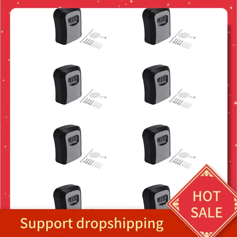 

B44C 8X ящик для ключей, настенный сейф для ключей, устойчивый к атмосферным воздействиям, 4-значный замок для хранения ключей, в помещении и на открытом воздухе