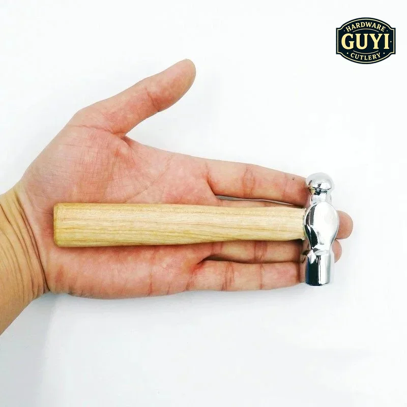 Mini martillo para romper nueces, martillo de cabeza redonda con mango de madera, herramienta de escape para coche, martillo de mano, mini martillo multifunción