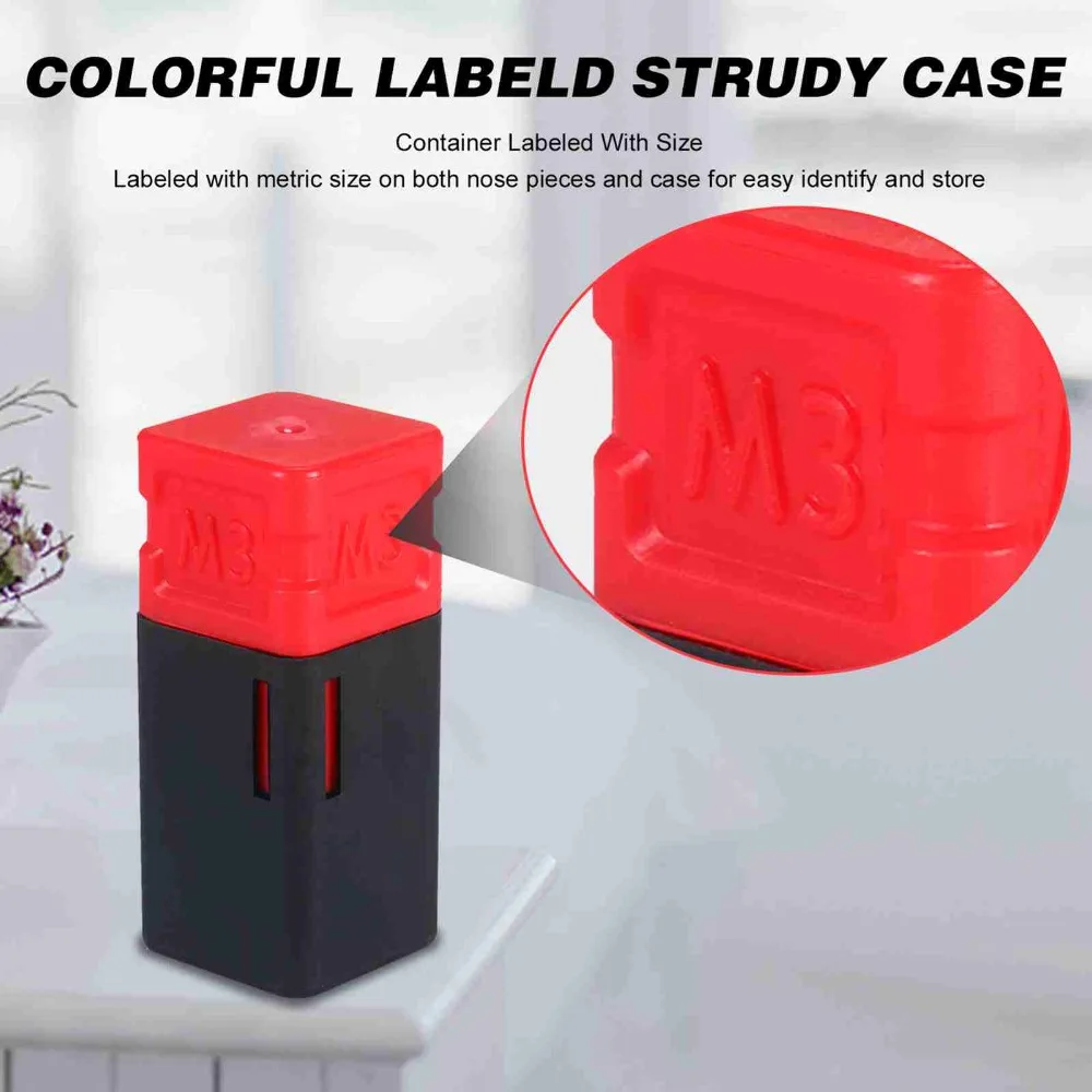 

M3 Assorted Rivet Nut Gun Mandrel and Nose Piece Riveter Tip Metric Replacement Riveter Gun Part Threaded Mandrel For Hand Nut