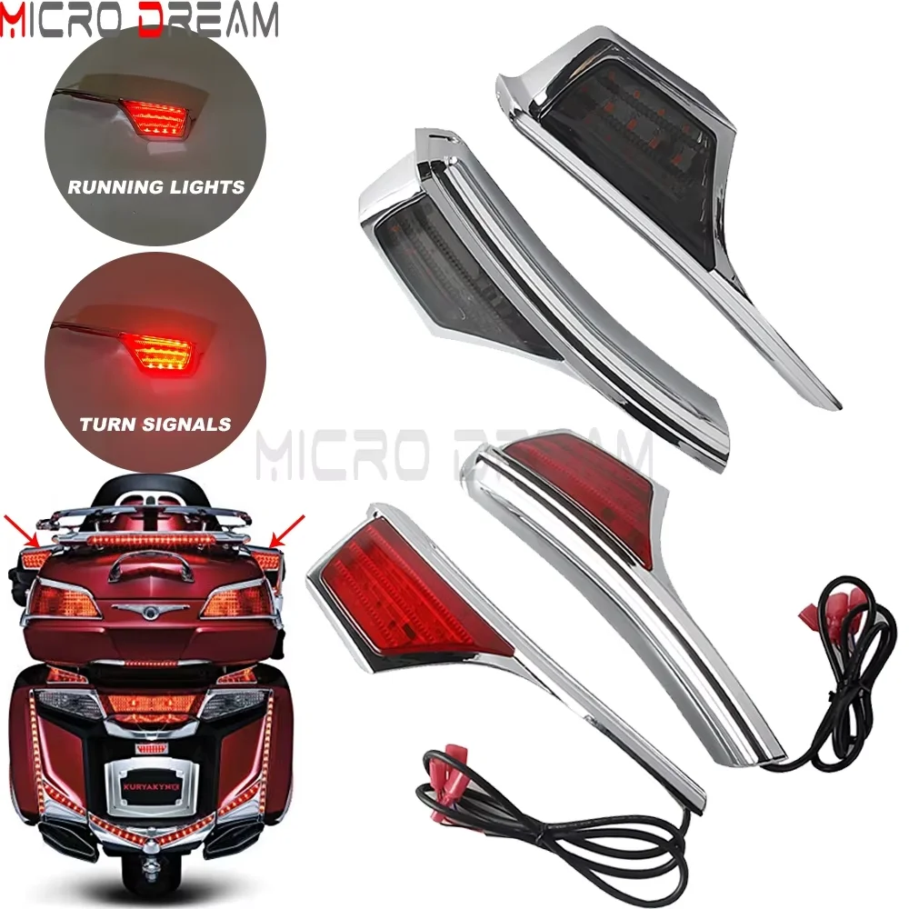 

For Honda Gold Wing GL 1800 2006-2017 Motorcycle LED Decorative Taillights Rear Turn Signals Lamp Passenger Armrest Trim Light