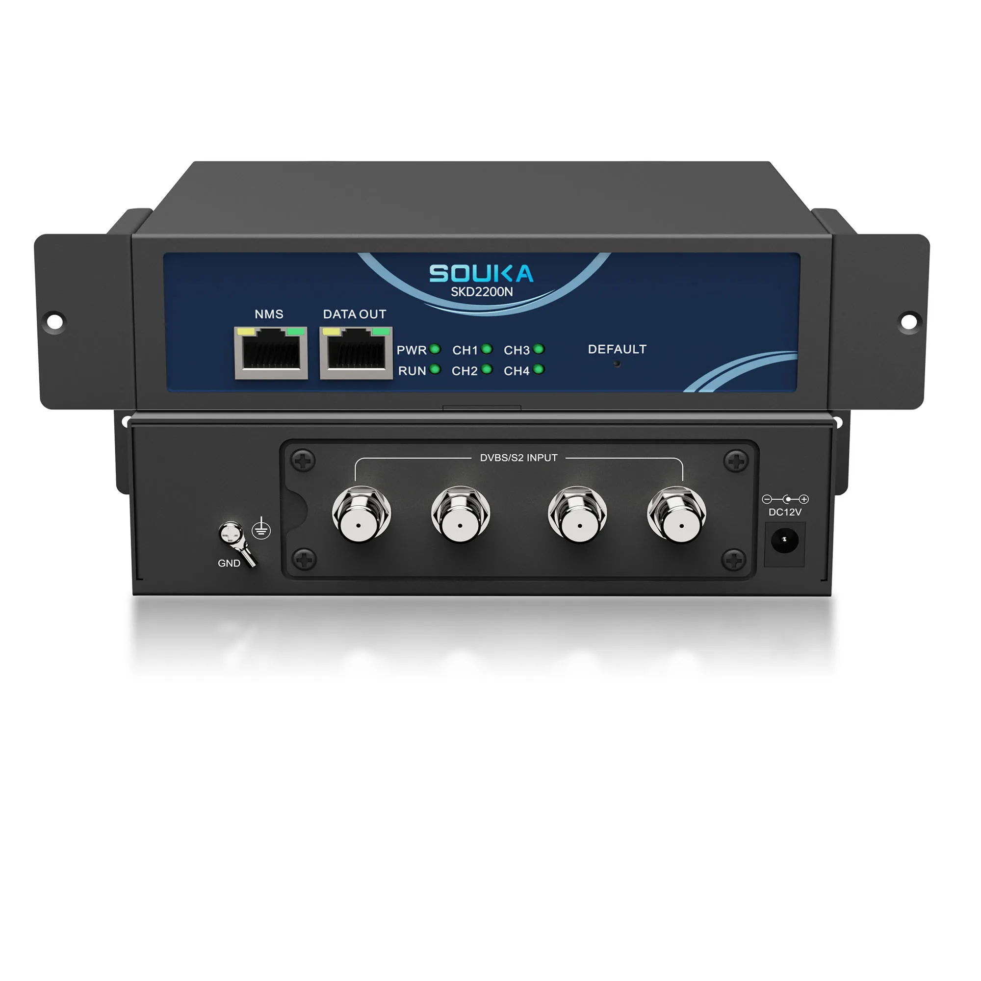 4 채널 튜너 - IP DVB-S2 - IPTV Catv TV 시스템 장비, 디지털 수신기 게이트웨이 IRD RF TO IP