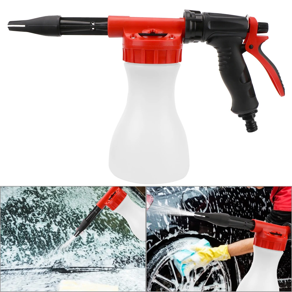 Car Washer Snow Foamer Lance Nozzle Foam Washing Gun Soap Shampoo Sprayer Cleaning Washing Tool 800ml Auto Accessories