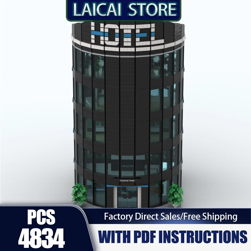 

Movie Model Moc Building Blocks Imperial Hotel Modular Model Technology Bricks DIY City Street View Creativity Toy Holiday Gifts