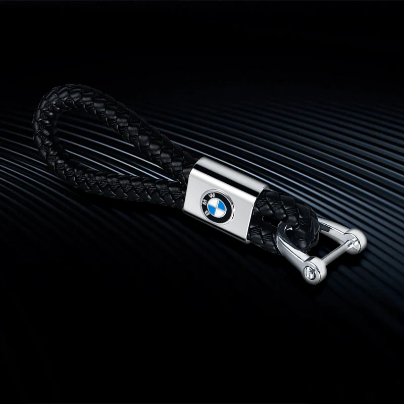 Car Metal+Leather Logo Keychain Key Ring Key Case Accessories For Bmw 1 2 3 4 5 7 Series X1 X2 X3 X4 X5 X6 E39 E46 E60 E53 E90