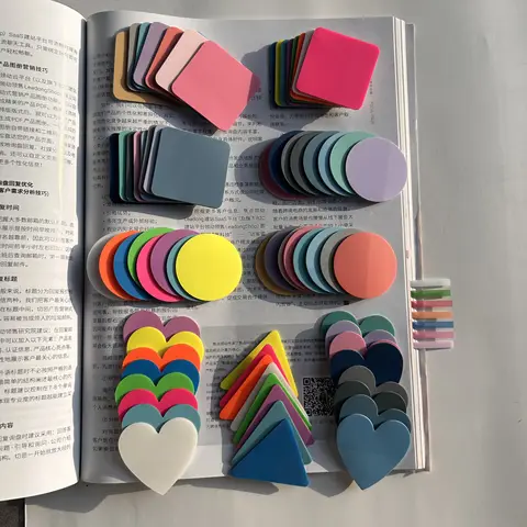 8 Colors 160 Sheets Transparent Sticky Note Memo Pad Scrapes Stickers Waterproof Clear Notepad School Stationery Office Supplie