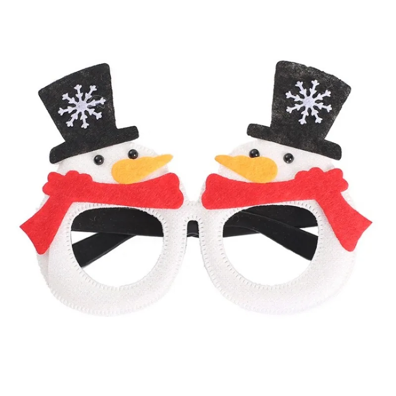 Christmas Glasses Plastic Funny Glasses Party Costume Accessory Photo Props New Year Santa Claus,Snowman Antlers Glasses Frames